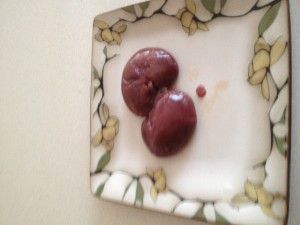 2 raw kidneys ready to start preparing.